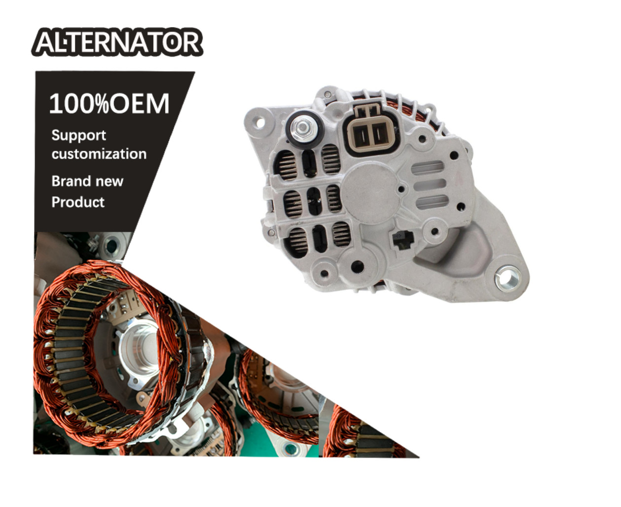 Alternator 12V 80A 3M760-64010, 3M760-64011, 3R600-64012. A005TA5577, A005TA7899, A005TA8195, A5TA5577, A5TA7899
