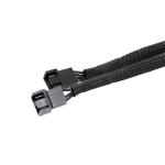PWM Fan Cable Splitter Sleeved Braided Y Splitter Computer PC 4 Pin Fan