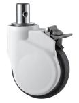 5 Inch White Medical Hospital Bed Casters ABS TPR Material For Hospitals
