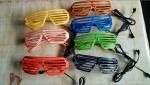 Fashionable Plastic Glowing El Wire Glasses For Party , Shutter Shades