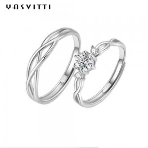 Wholesale 0.21cm 0.071oz Sterling Silver Jewelry Rings ODM Rhinestone Zircon Engagement Ring from china suppliers