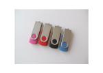 Swivel Shape USB Flash Pen Drive 64GB Black / Golden 58 * 20 * 11mm Plastic And
