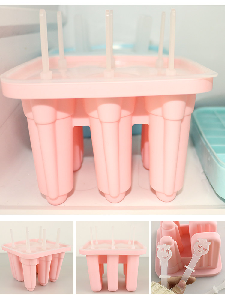 Family DIY Ice Cream Mold Tray With Food Grade Soft Silicone Material
