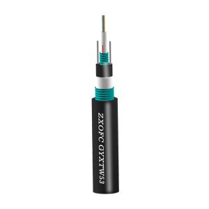 Wholesale 4 Core Direct Burial Fiber Optic Cable , GYXTW53 Double Armored Fiber Optic Cable from china suppliers