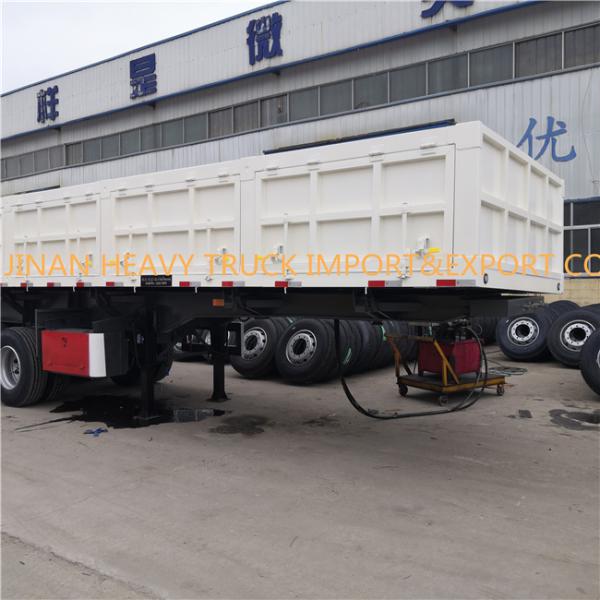 3 4 Axle Side Wall Fence Cargo Semi Trailer 40T 60T Hydraulic Side Tipper