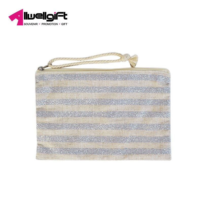 Canvas Personalised Womens Bags Triangle Coin Purse Pouch Wear Resistant