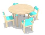 qihang QHD001 Kindergarten children's original wooden table chairs