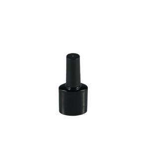 Wholesale Oval Black Empty Glass Nail Polish Bottles , Empty Gel Polish Bottles With Soft Brush from china suppliers