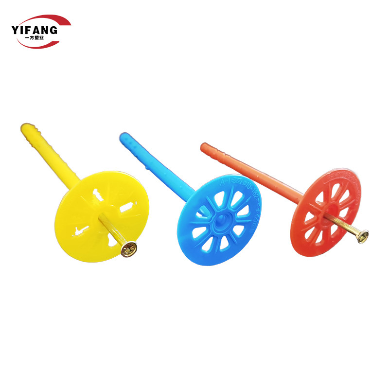 Wall Bolts 55mm Plastic Insulation Anchors With Screw Fasteners