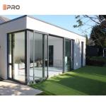 Exterior Balcony Aluminium Sliding Glass Doors System White Triple Glass Pocket