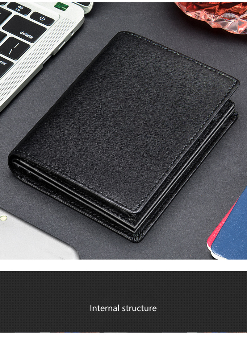Multi-function Card Holder Genuine Leather Wallet for Men Daily Used from Minibook