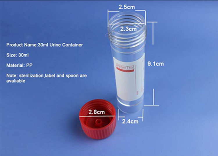 Plastic Disposable Medical Sterile Sample Specimen Collection Stool Urine Container 30ml 60ml 120ml