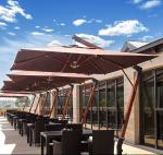 Outdoor Patio Garden Wood Cantilever Parasol Umbrella 3.5M Accept Customized