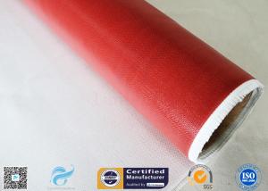 Wholesale Single Side 520g Silicone Coated Fiberglass Fabric Red Fireproof Cloth 0.45mm from china suppliers