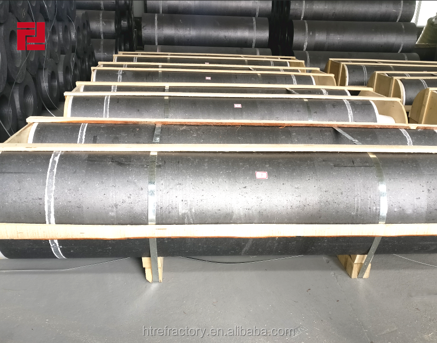 Refractory Supplies Black Graphite Electrode for Electric Arc Furnaces