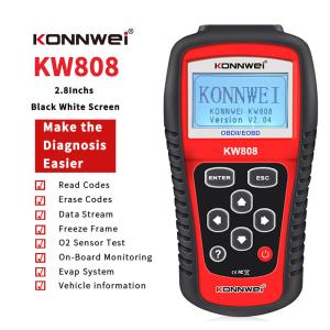 Wholesale Hot Seller KONNWEI EOBD OBD2 DTC Lookup Auto Scan Tool KW808 from china suppliers