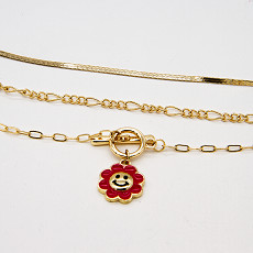 Gold Fashion Barbie Diamond Castle Necklace Carnelian Pendant Necklace For Women