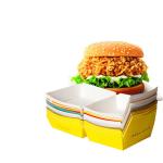 Paperboard Disposable Eco-Friendly Fast Food Burger Box with Matt Lamination