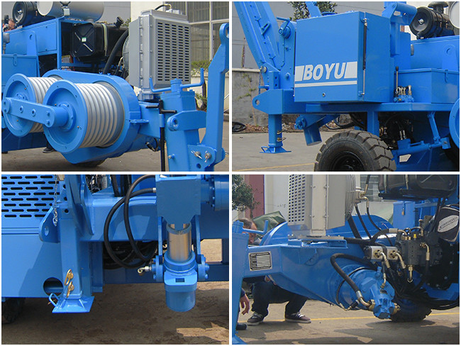 Cummins Engine Overhead Line Stringing Equipment Max Intermittent Pull 40kn Hydraulic Cable Puller