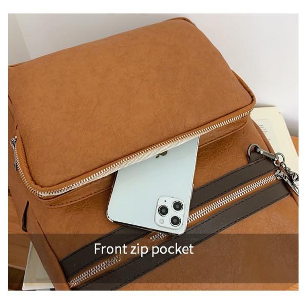 Waterproof Computer Laptop 2way Backpack for Girls Bange Bag Custom PU Leather