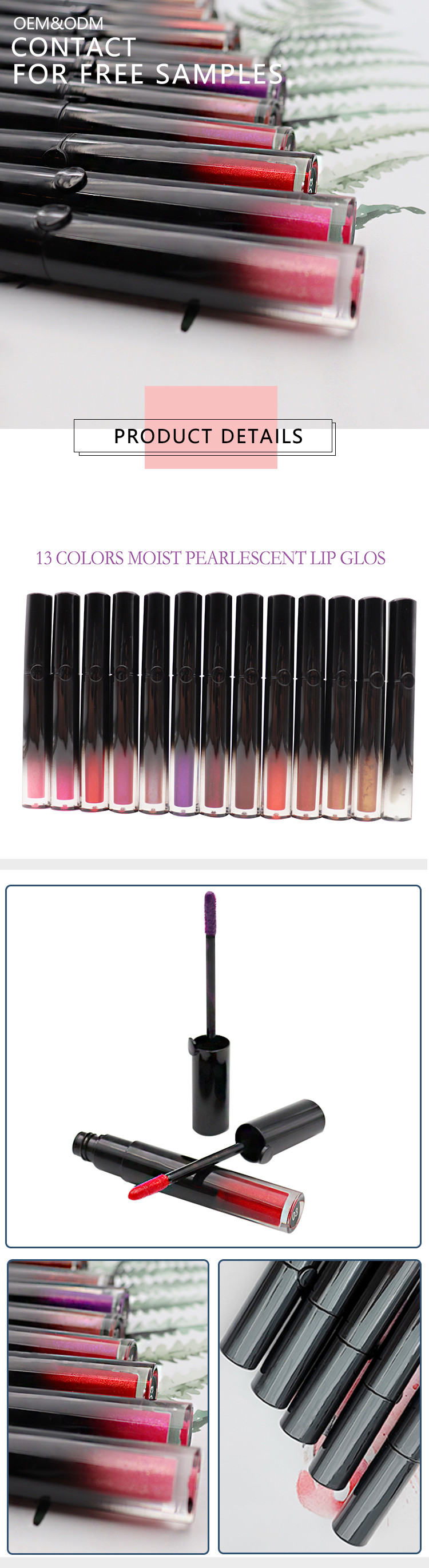 ISO Mineral 13C Color Matt Lip Gloss OEM Liquid Waterproof Lip Gloss