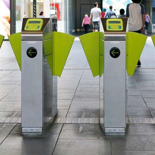 Integral High Resilience Polyurethane Foam Soft Flap Barrier Wings Gate For Gunnebo