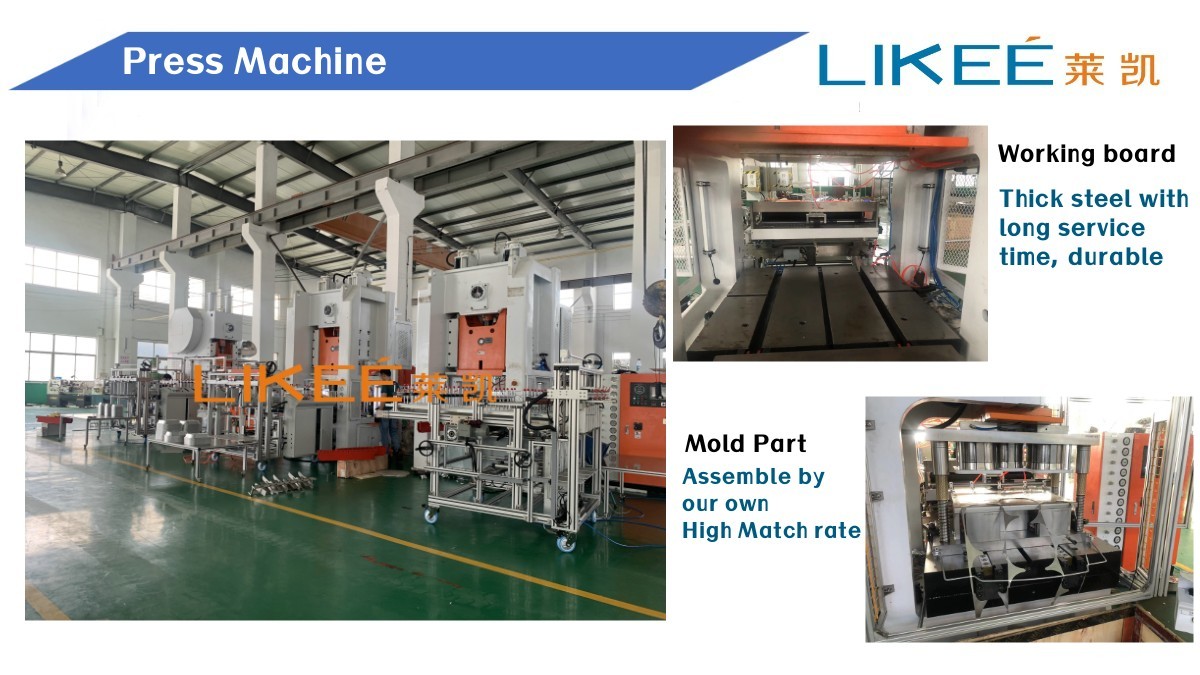 Motor Controlled Pneumatic Type Aluminium Foil Container Machine High Productivity