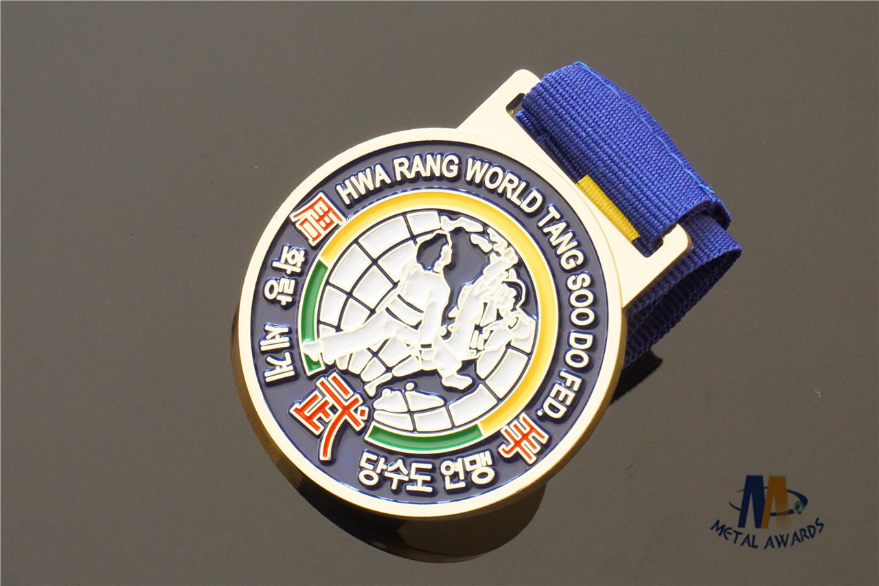 World Relief Custom Award Medals One Color Printed Embossed Logo