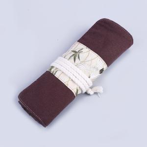 Wholesale Portable Dust Free Canvas Makeup Brush Travel Bag from china suppliers