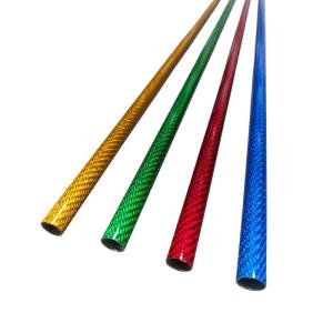 Wholesale High Intensity Colored Wrapped Carbon Fiber Tube 3K Twill from china suppliers