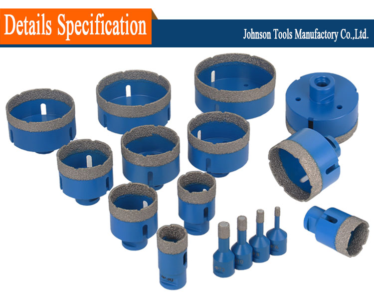 8 10 Mm M14 Vacuum Brazed Diamond Core Drill Bits For Porcelain Tile Granite Masonry