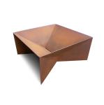 800mm Steel Fire Pits Assembly Required Low Square Corten Metal Fire Pit
