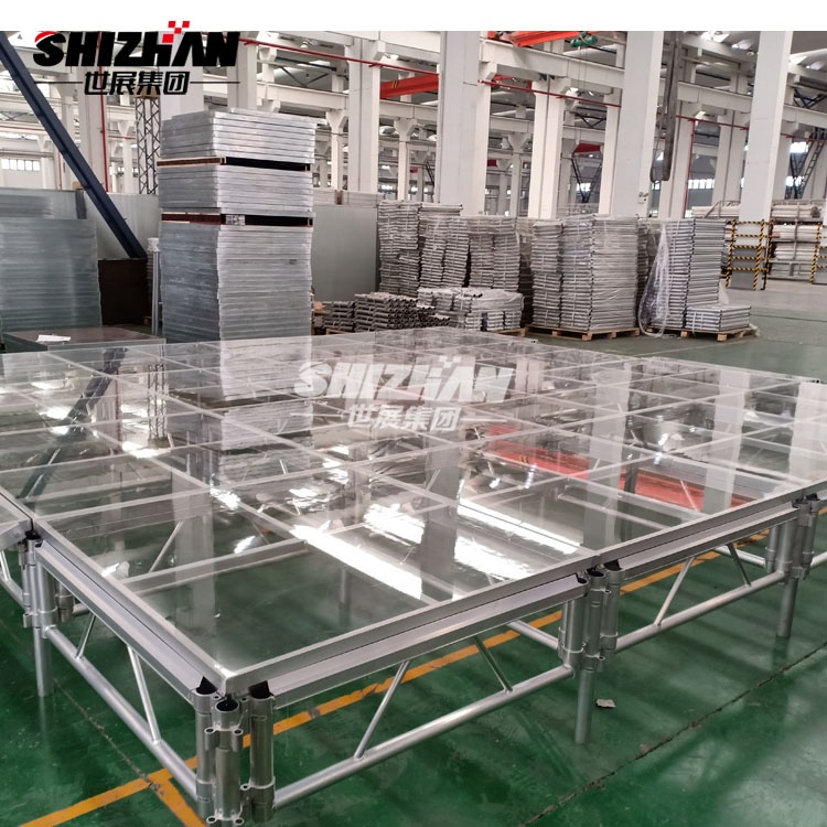 Aluminum Adjustable Portable 4x4 Acrylic Outdoor Music Stage