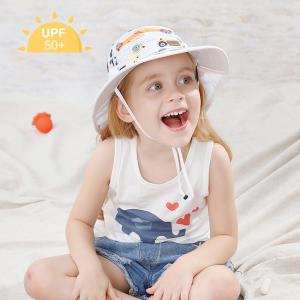 Wholesale Pantone Color Childrens Bucket Hats 48cm Striped Flip Up Brim from china suppliers