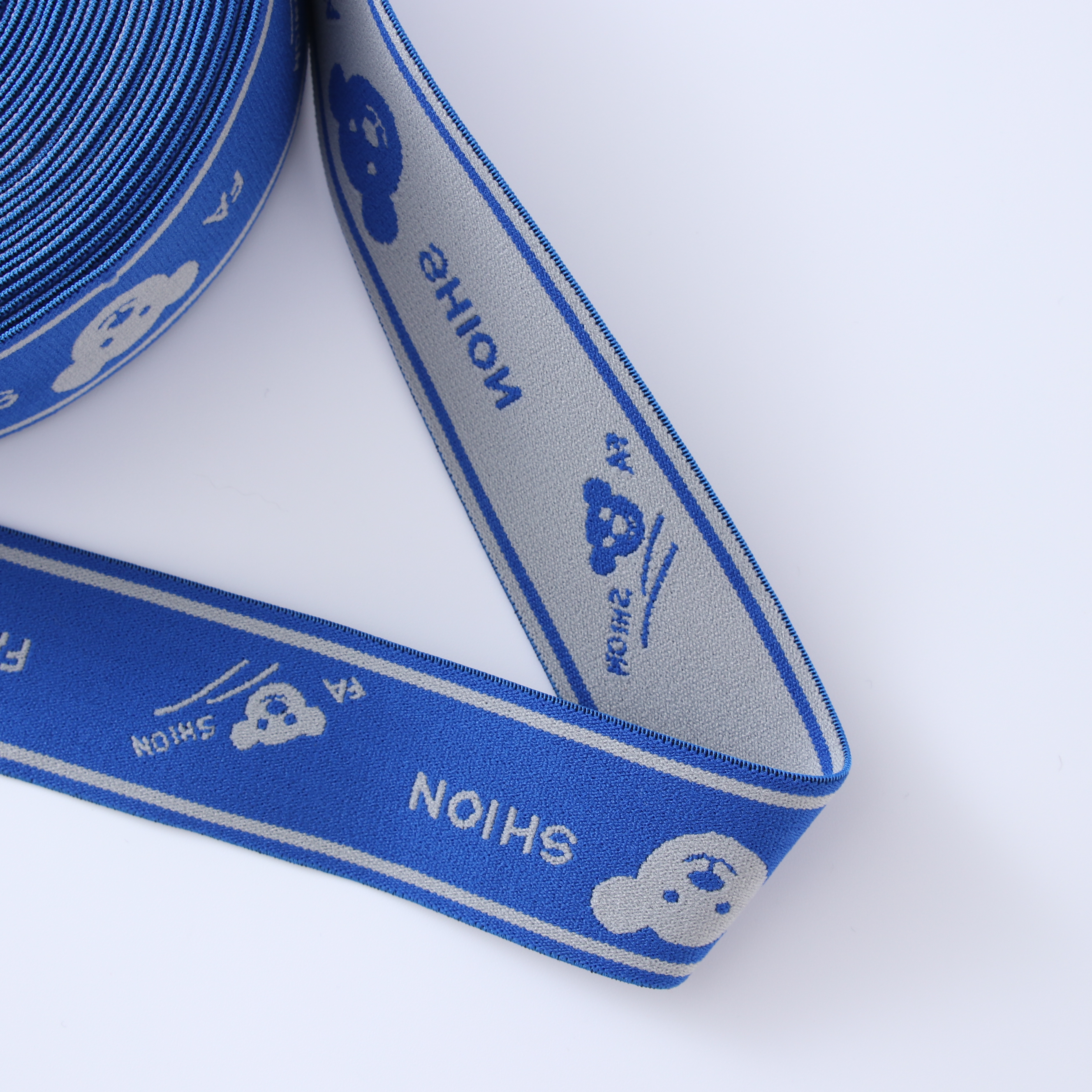 Factory custom logo Underwear Waistband Soft Durable Jacquard Ribbon Customized Color Elastic Band webbing tape for underwear