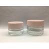 Thick Bottom 30g 50g Cosmetic Glass Jar Plastic Lid Cream Containers for sale