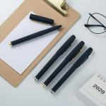 Corporate Advertising Black Metal Gel Ink Pen with Custom Logo and 240M Writing