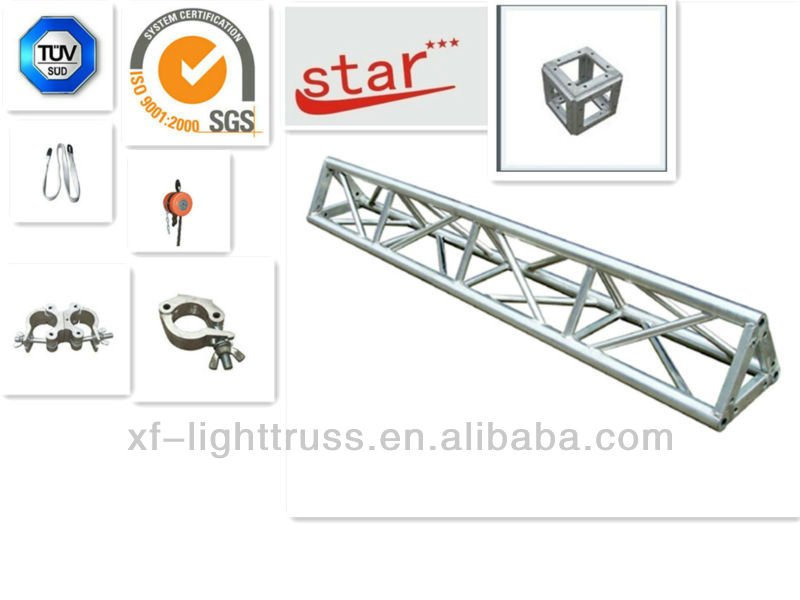 300*300 Triangle Shape Silver Aluminum Spigot Triangle Truss With Different Length For Ourdoor Performance