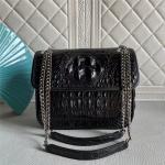 Authentic Crocodile Skin Women Flap Purse Genuine Alligator Leather Lady Chain