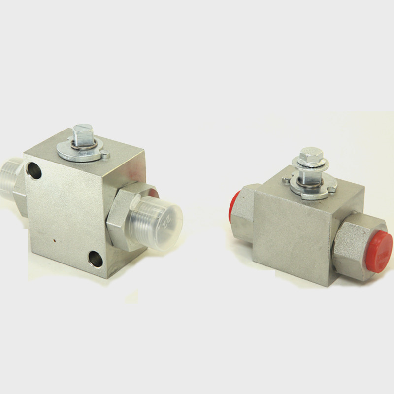 High Pressure Hydraulic Ball Valve 2 Way 2 Position Straight Type for Oil Medium