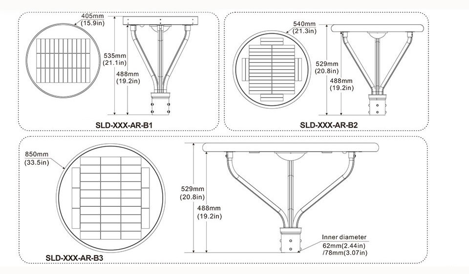 Solar LED Lights for Fence Post Tops