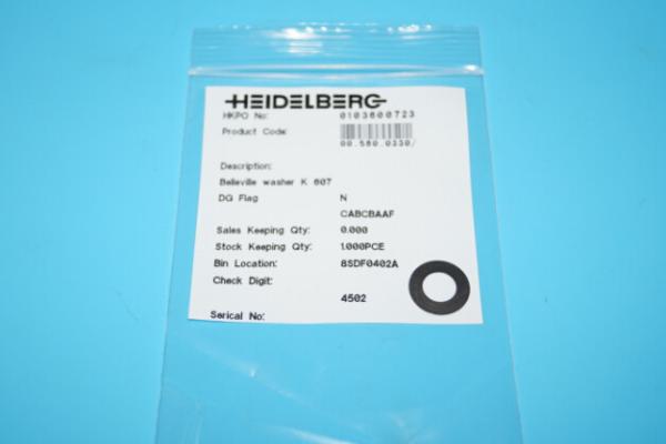 00.580.0330,CD102 PM74 SM52 belleville washer K 607,spare parts of printing
