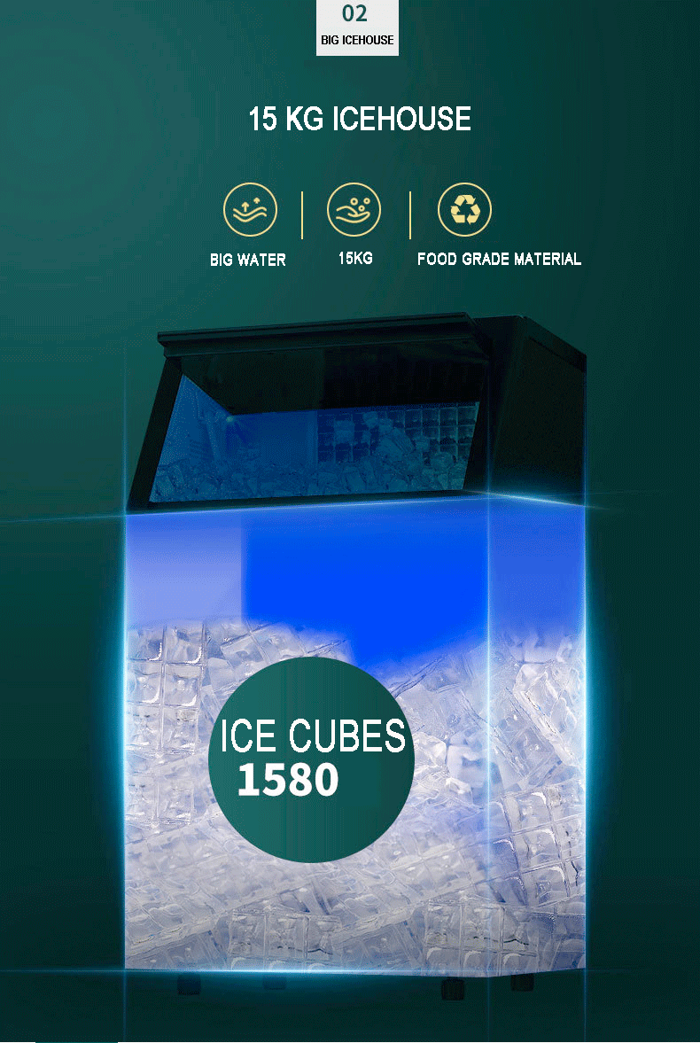 NO App-Controlled 60-100kg Home Mini Commercial Ice Maker Machine for Automatic Ice Cube Making Tap Water Or Bottled Water Input