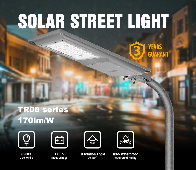 Aluminium Integrated All In One Solar LED Street Light Motion Sensor Inbuilt Battery 300 Watt
