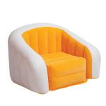 Round U-Shape Leisure Flocked PVC Inflatable Single Sofa