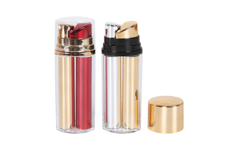 Customized Acrylic Sun Protection Airless Bottle Cosmetic Packaging Pump Double Chamber Bottle
