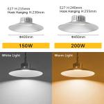 E27 Led High Bay Lights 4000k E40 30w 50w 70w Low Bay Industrial Hanging Lights