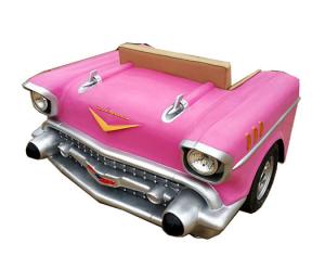 Wholesale Industrial Vintage Pink Chevy Sofa Vintage Car Couch With Pu Leather Seat from china suppliers