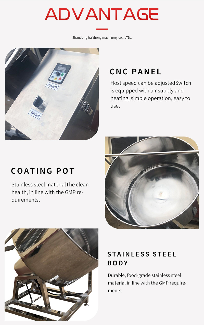 Industrial 304 Stainless Steel Peanut Coating Machine Coated Peanut Making Machine