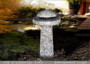 Wholesale Polyresin Mushroom light water fountain Sandstone color from china suppliers